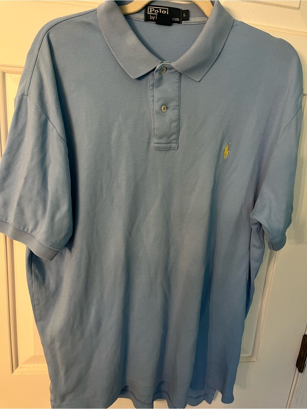 Polo by Ralph Lauren Men’s Light Blue Polo Shirt L
